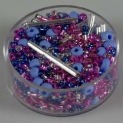 Kristalne-roza-modre 17g. 2,6mm+palčke