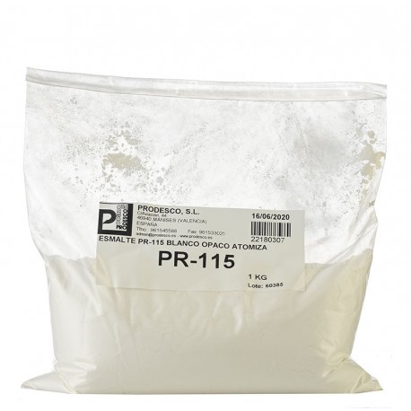Glazura v prahu PR-115 Bela prekrivna 1kg