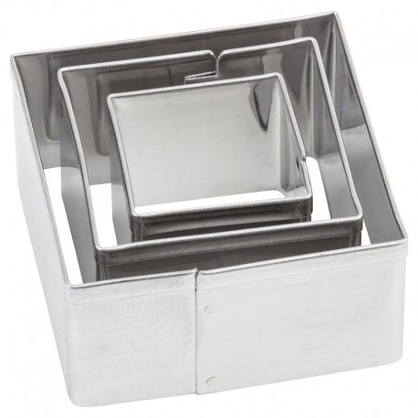Kovinski modelčki Kvadratni 2 - 4cm 3 kosi