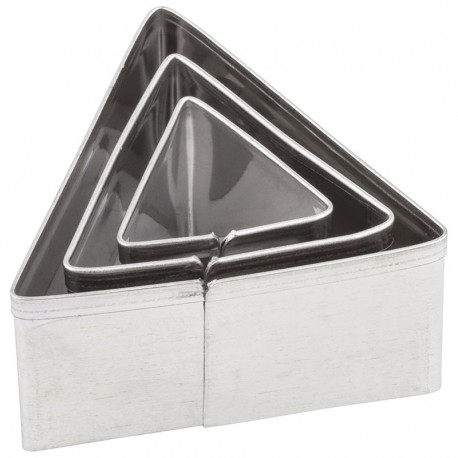 Kovinski modelčki Trikotniki 2-4cm, 3 kosi