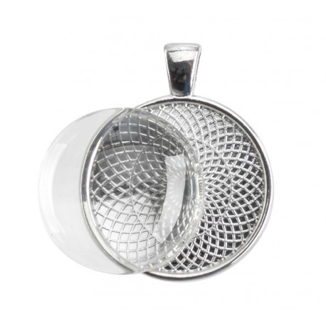 Obesek + steklo 25mm, 1 kos