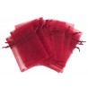 Organza vrečka 10 x 13cm Burgund rdeča 12 kosov