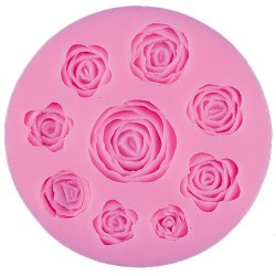 Silikonski kalup Vrtnice 9kos, 9,5x1,3cm