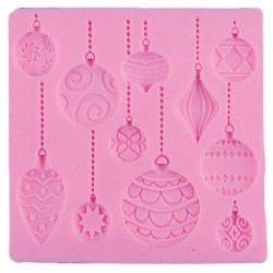 Silikonski kalup Novoletne kroglice 11x 10.5 x 10.5 x 1cm