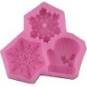 Silikonski kalup Snežinki + Rokavica 12 x 11.2 x 1.9cm