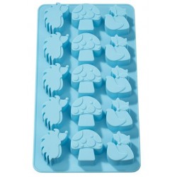 Silikonski kalup Jež, Goba, Lisica