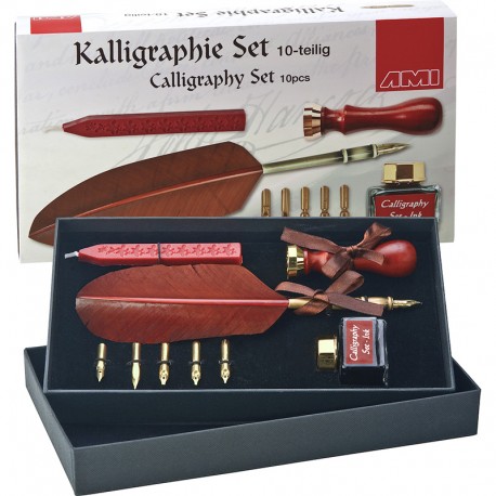 Kaligrafski set z peresom 10 delni
