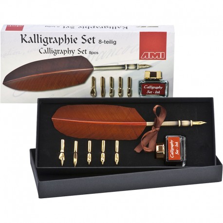 Kaligrafski set z peresom 8 delni