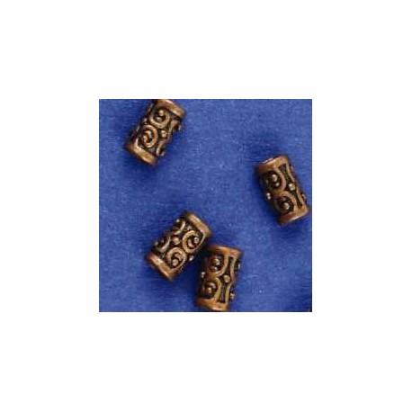 kovinske perle,10 x 6mm, antično bakrene b. 5 kos
