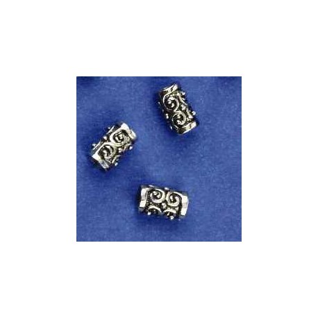 kovinske perle,10 x 6mm, antično srebrne b. 5 kos