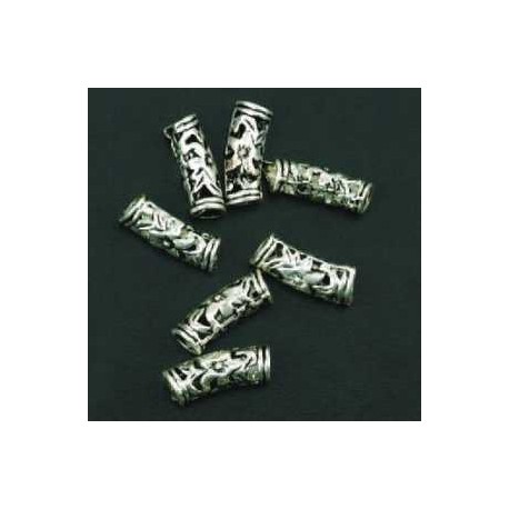 kovinske perle 7 x 20mm, antično srebrne b. 5 kos