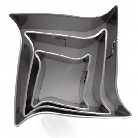 Kovinski modelčki Pravokotni valovi 2-4cm 3 kosi