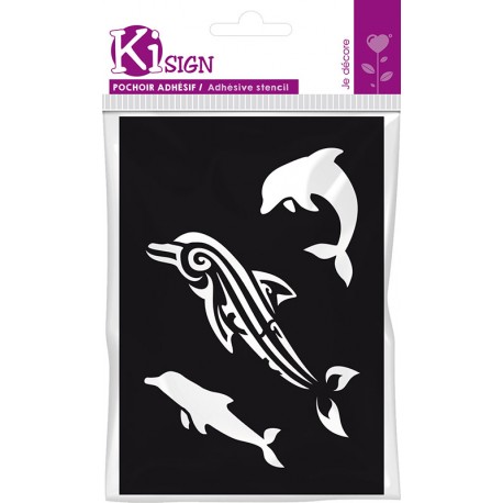 Samolepilna fleksebilna šablona 7 x 10cm Delfin