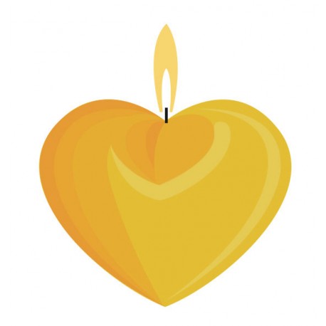 Kalup za sveče dvostranski Srce 80mm