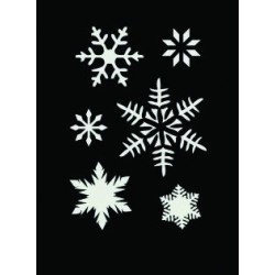 Samolepilna fleksebilna šablona 7 x 10cm Snežinke