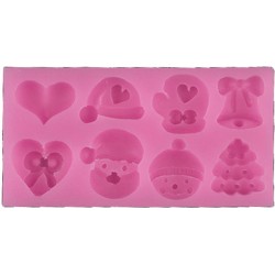 Silikonski kalup Božične dekoracije 8 različnih