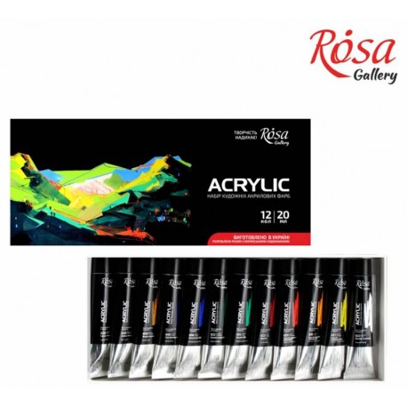 Rosa Gallery Akrilne barve 12 x 20ml