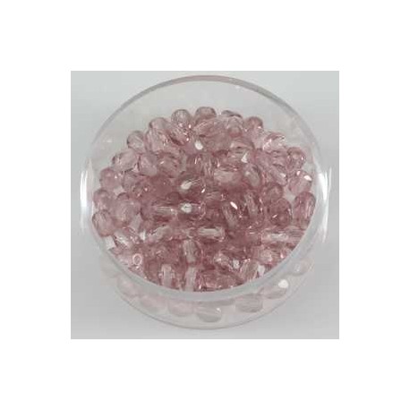 Brušene steklene perle 4mm, amnetist, 100kos