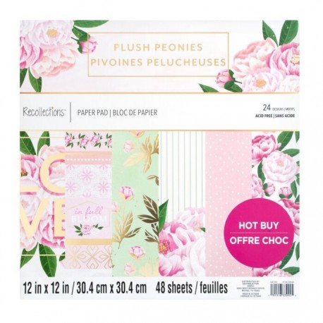 Blok z vzorci 30,5 x 30,5cm Craft Smith Plišaste potonike 48 listov