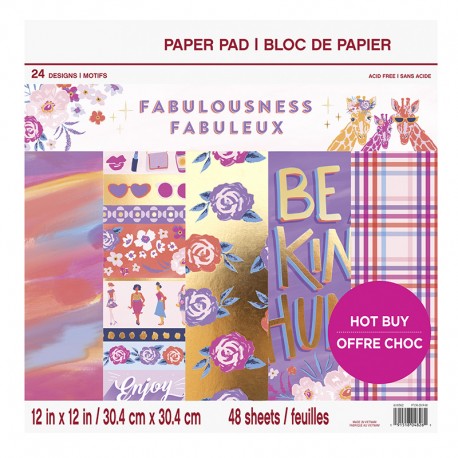 Blok z vzorci 30,5 x 30,5cm Craft Smith Rajska paleta 48 listov