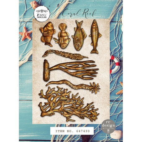 Kalup iz silikona 12,5 x 20cm Korale in ribe