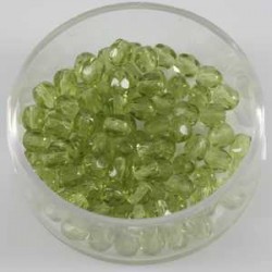 Brušene steklene perle 4mm, olivne, 100kos