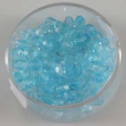 Brušene steklene perle 4mm, aqua modre, 100kos