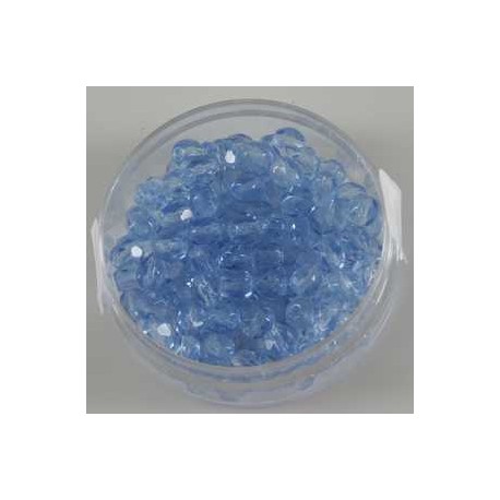 Brušene steklene perle 4mm, sv. safir, 100kos