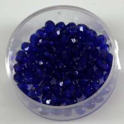 Brušene steklene perle 4mm, azurno modre, 100kos