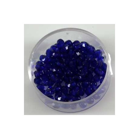 Brušene steklene perle 4mm, azurno modre, 100kos