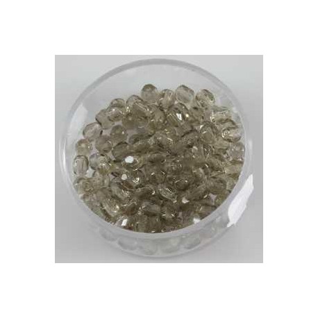 Brušene steklene perle 4mm, sive , 100kos