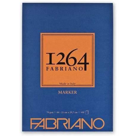 Fabriano 1264 Skicirka za markerje A4, A3 70g. lepljen 100listov