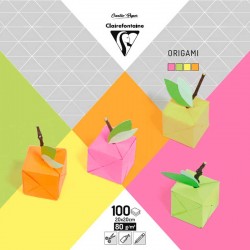 Origami komplet 20x20cm, Neon barve 100 listov