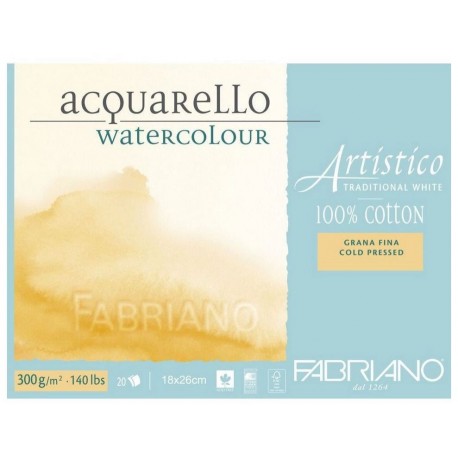 Artistico akvarelni blok CP Cold pressed 300g. 20listov 100% bombaž