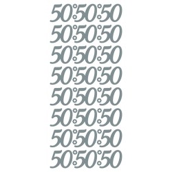 Konturna nalepka Srebrna 50