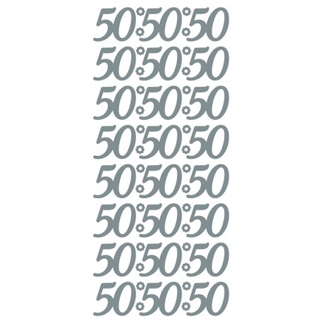 Konturna nalepka Srebrna 50
