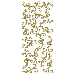 Nalepke Zlate 10 x 23cm Vijuge