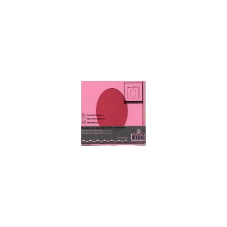 Voščilnica+paus p+kuverta 125x125m oval, Pink,3kosi