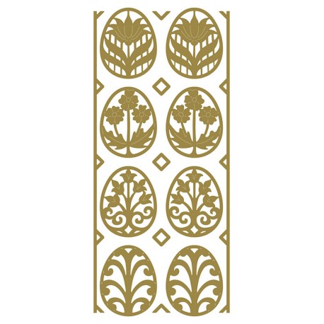 Konturna nalepka Zlata 10 x 23cm Jajca Ornament 8x
