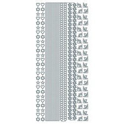 Nalepke srebrne 10 x 23cm Bordure koti