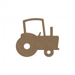 Traktor iz MDF plošče debeline 6mm 13 x 12cm