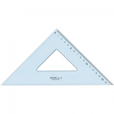 Arda plastično ravnilo trikotnik 45 stopinj 25cm