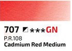  Rosa akvarelna barva 2,5ml, 707 Cadmium Red Medium (art. R343707)