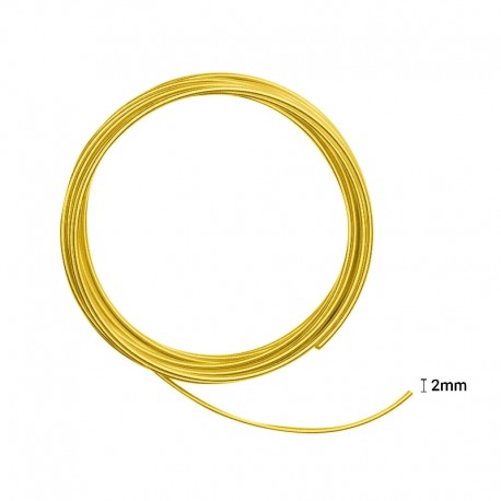 Aluminijasta žica 2mm x 5m, Sončno rumaena