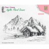 Nellies štampiljka 135 x 83mm Zimska koča