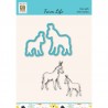 Nellies nož in štampiljka Oslička cca 75 x 60mm