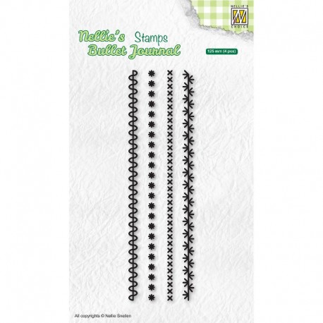 Nellies Štampiljke Bordure 125mm 4 kosi