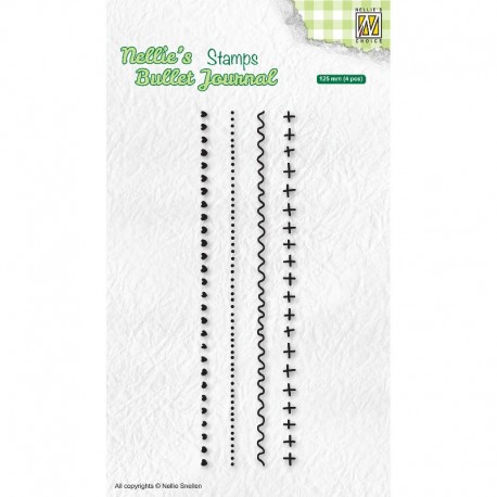 Nellies Štampiljke Bordure 125mm 4 kosi