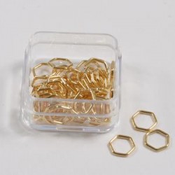 Obroček šestkotnik 7mm set 50, zlate b.