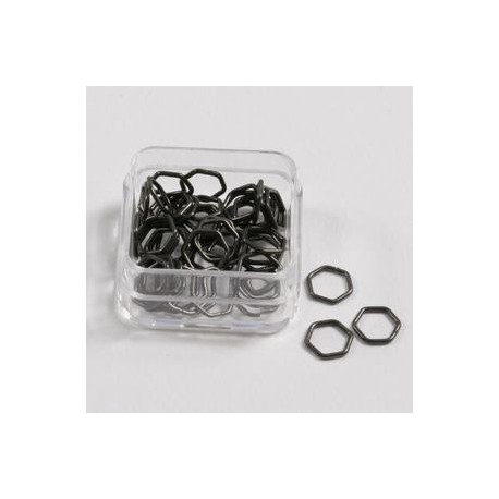 Obroček šestkotnik 7mm set 50, antracitne b.